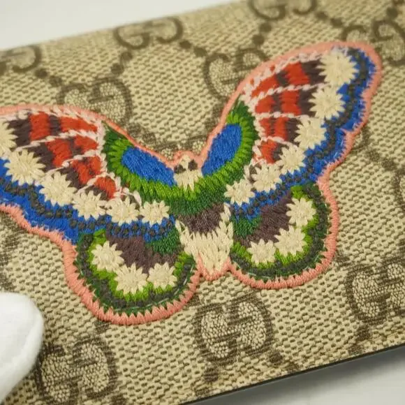 Gucci Wallet GG Supreme Brown Gold hardware - Picture 9 of 11